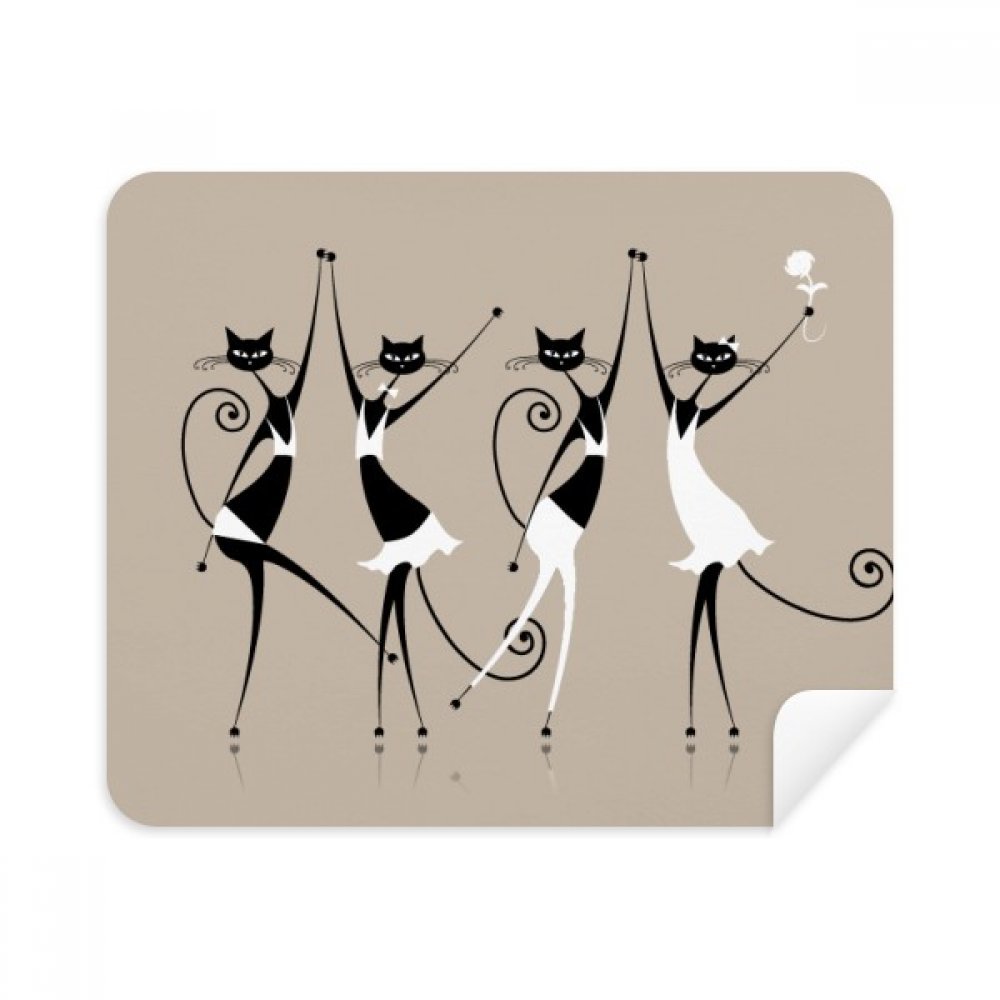 Celebrate Party Cheers Cat Cleaning Cloth Screen Cleaner 2pcs Suede Fabric