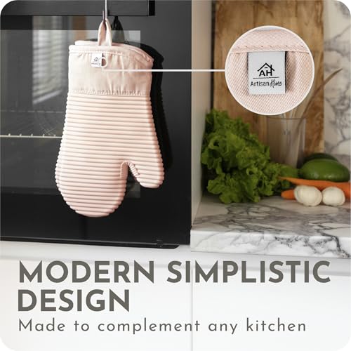 Milkshake Oven Mitts - Pair Of Silicone Oven Gloves UK - Heat Resistant Oven Mitts Kitchen Accessory. - Image 5