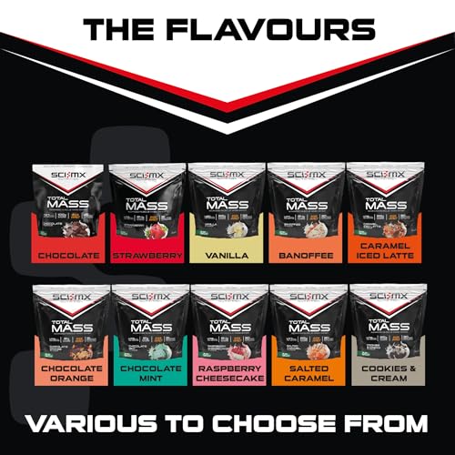 SCI-MX Total Mass - Advanced Muscle Mass Gainer Protein Powder - Muscle Growth & Weight Gain - Caramel Iced Latte • 32g Protein + 477 Calories per Serving • 2kg - Image 6