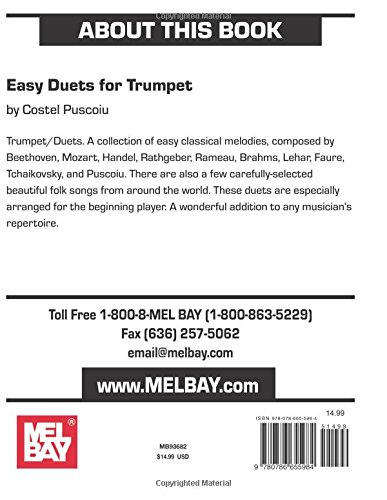 image for Mel Bay Easy Duets for Trumpet