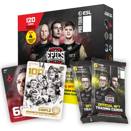 Epics Csgo Nft Hybrid Trading Cards - Box Of 120 Unique Trading Cards, Black #TOP1