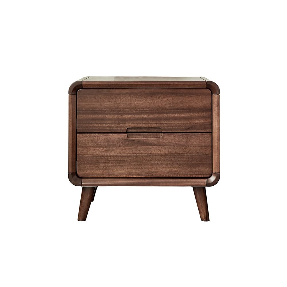 BHGFYXBS Side Tables Bedroom 52X42X48Cm Walnut Bedside Storage Table, Modern Drawer Cabinet, Bedroom Living Room Furniture Bedside Tables