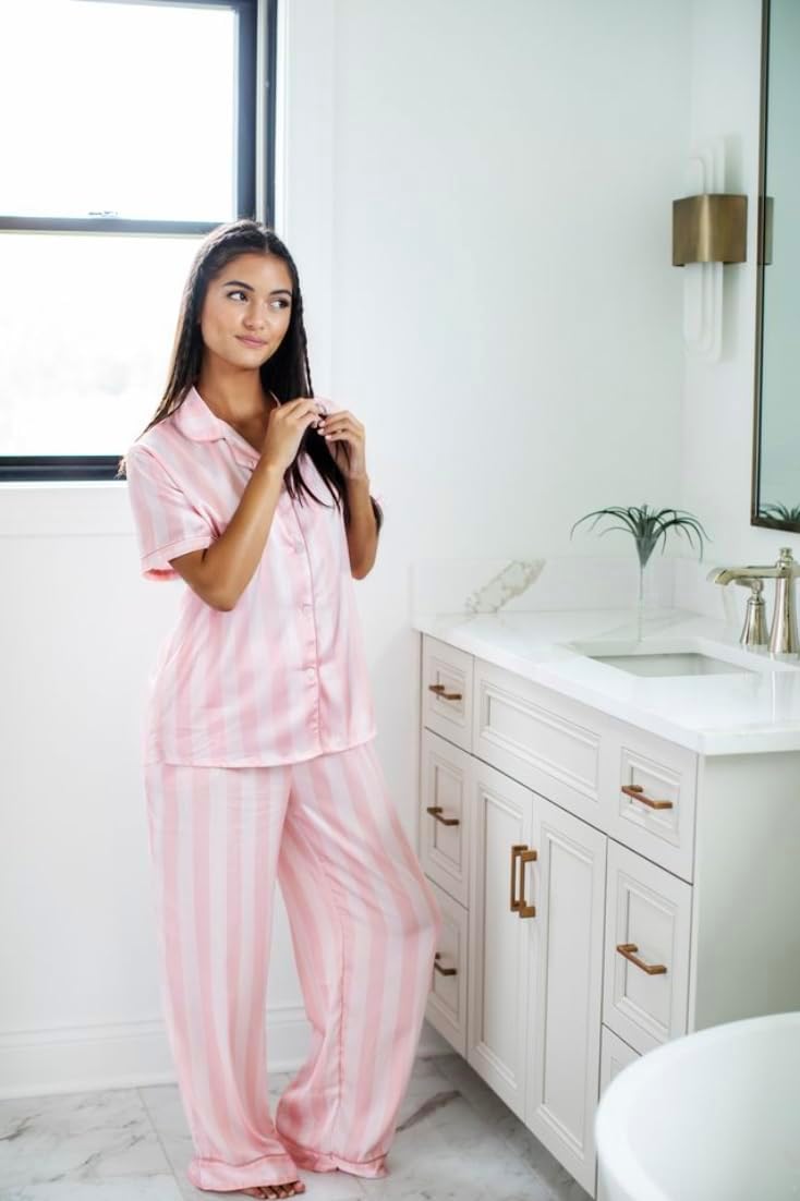 Hello Mello Beauty Sleep Satin Pajama Pants Lounge Pajama Bottoms For Women, Girls - Image 9