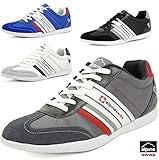 Alpine Swiss Men's Ivan Trim Retro Tennis Shoes