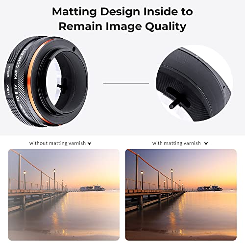 Adaptador de Montura de Lente K&F CONCEPT FD-NEX Pro, Enfoque Manual para Lentes FD y FL de 35mm Compatible con Cámaras Sony E Mount miniatura 6