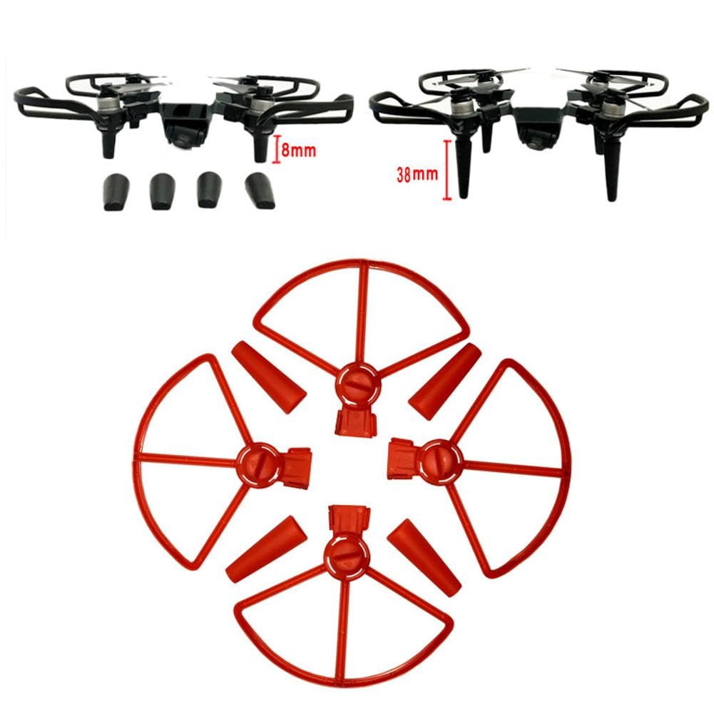 4PCS Drone Protection Stabilizers Bumpers Propeller Guards+Landing Legs Gear Combo Kit Set for DJI Spark