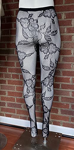 Women's Lace & Roses Fishnet Pantyhose 168YD101Q Florals in Bloom - Queen4