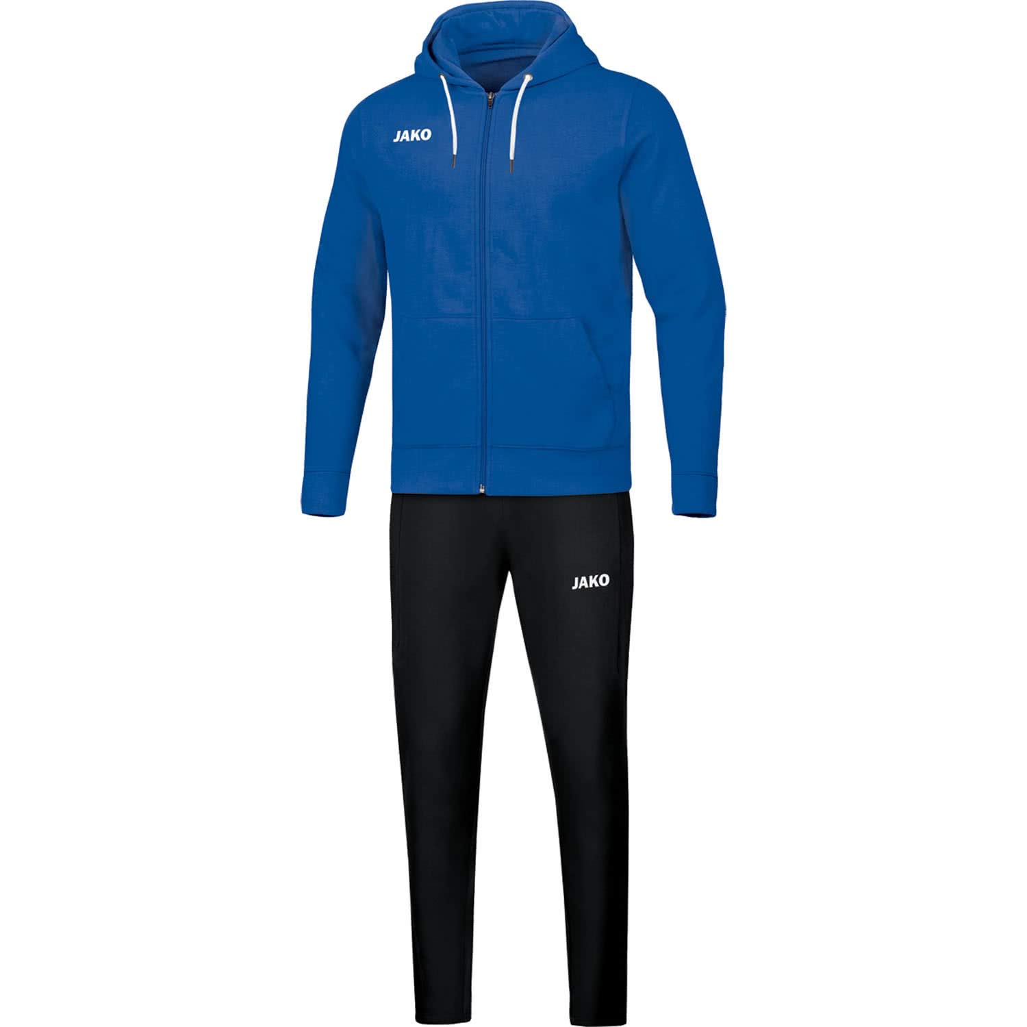 JAKO Men's Base Hooded Jogging Suit, Royal, M
