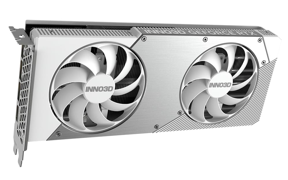 INNO3D Tarjeta gráfica NVIDIA GeForce RTX 5070 Twin X2 OC 12 GB GDDR7 de 192 bits PCI Express Gen 5 Gaming - N50702-12D7X-195064W (Blanco)