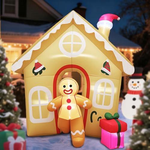 Runaway Gingerbread Man: 6FT Christmas Inflatable Yard Star