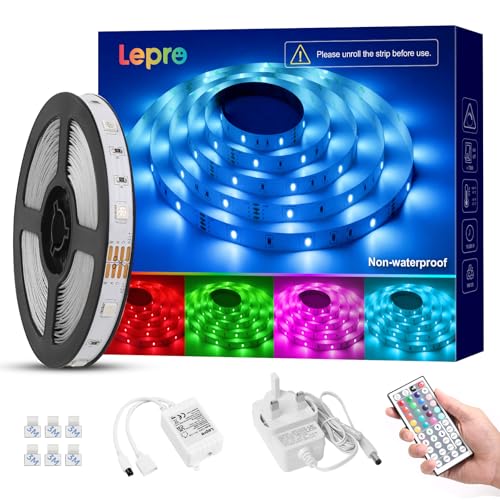 Lepro LED Strip Light 5M, Dimmable RGB LED Strips with Remote, Colour Changing Room Lights, Plug in LED Lights for Bedroom, Living Room, TV, Kitchen, Kids Room (5M, 150 Bright 5050 LEDs) - Cosy Home Interiors Lepro LED Strip Light 5M, Dimmable RGB LED Strips with Remote, Colour Changing Room Lights, Plug in LED Lights for Bedroom, Living Room, TV, Kitchen, Kids Room (5M, 150 Bright 5050 LEDs) - Image 9