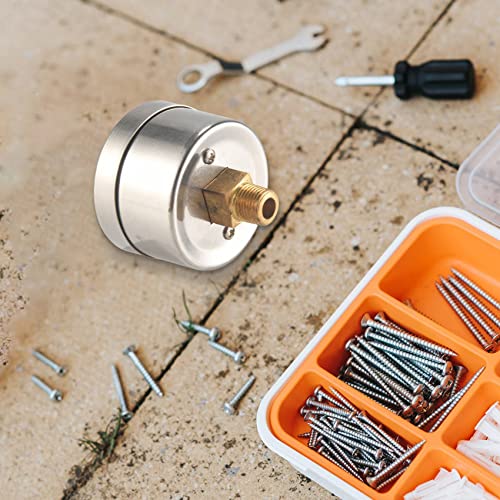 Giilayky Universal-Druckmessgerät für Kraftstoff, 1/8 NPT (140 Psi) mit T-Adapter für Kraftstoffdruckmessgerät, 3/8