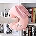 Cuscino rotondo super morbido per coniglio con animali di peluche a forma di coniglietto grande orecchio rotondo per sedia abbracciare messaggio cuscino per ragazza compleanno rosa coniglietto