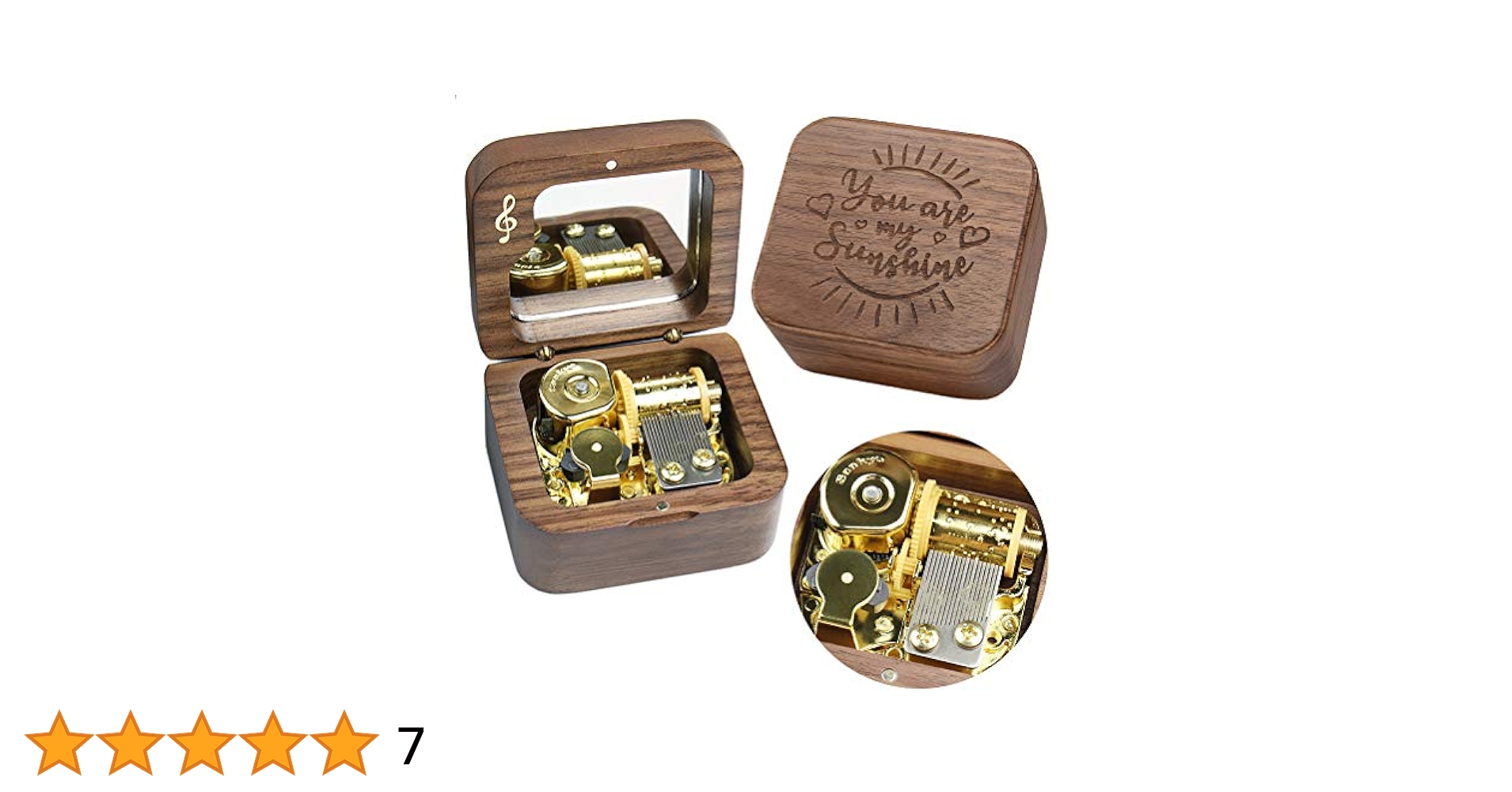 Amazon | Sinzyoオルゴール You are My Sunshine 木製