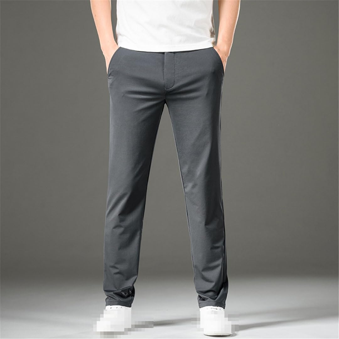 Vogrtcc Pantalones Casuales Elásticos Ajustados Delgados para Hombres Pantalones De Negocios