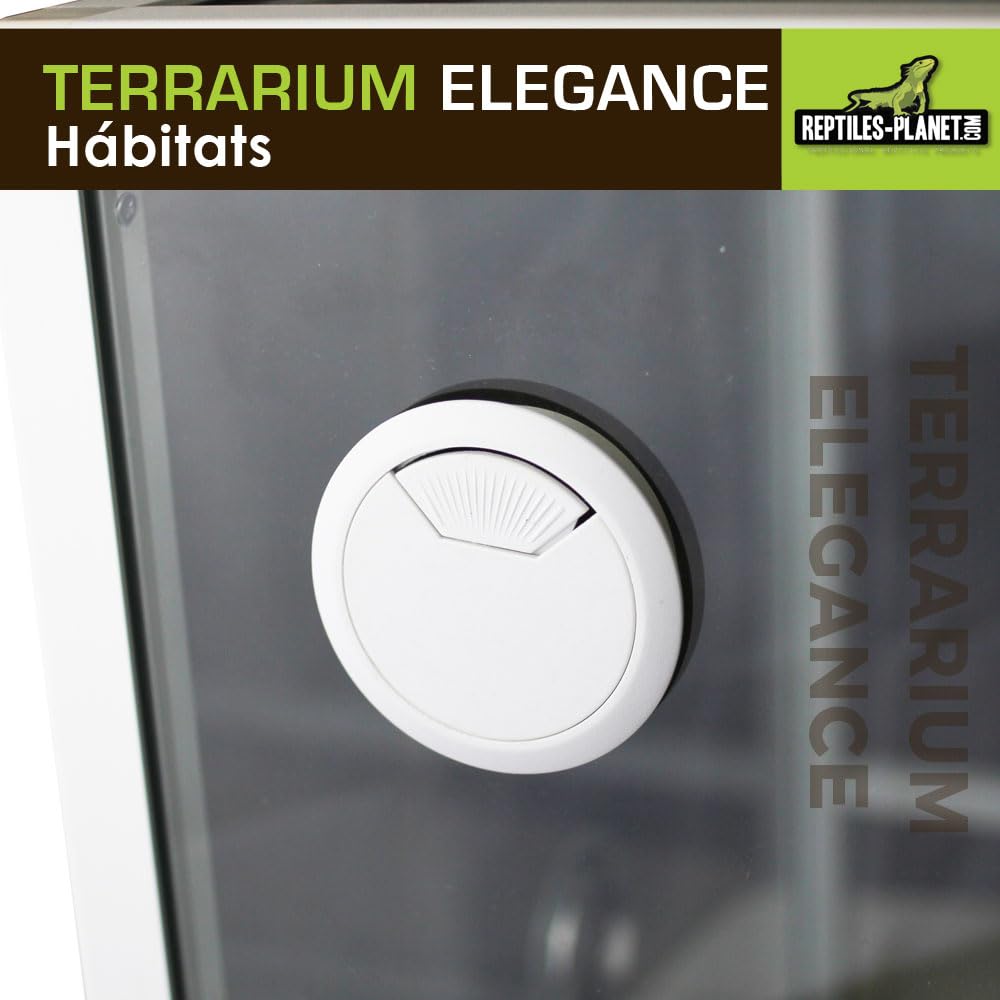Reptiles Planet - Terrario, Aluminio, para Reptil o Anfibio, 30 x 30 x 45 cm, Color Negro