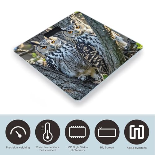 Báscula Digital de Baño Wild Owl Birds con Plataforma Ultra Ancha miniatura 3