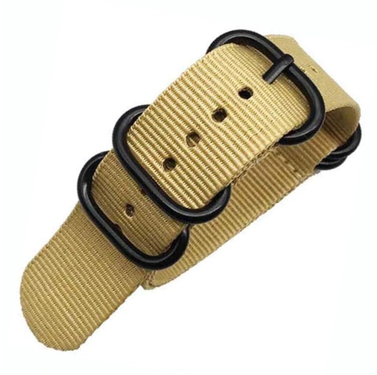 Image of Lineon 20mm & 22mm Black Buckle Nylon Vintage Style NATO Watch Strap ONE WAY NATO Nylon STRAP Imported Quality With Pins and Pin Remover Tool (Include)