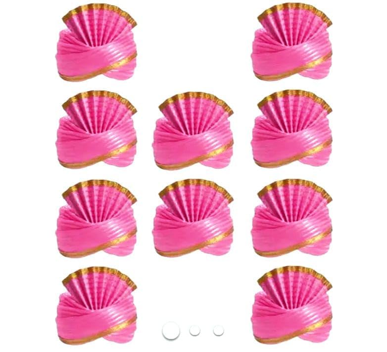 acquire trend Pagdi/Turban for Barati & Guest to Celebrate Wedding/Any Other Function II for Men & Women (Free Size) II Pack of 10 II-picture-22