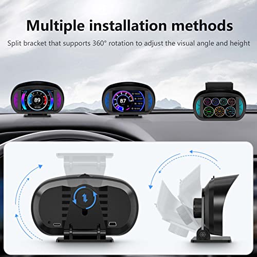 Acecar Digital Obd2 Speedometer, Universal Car Hud Head Up Display With Speed Mph, Tachometer, Troubleshooting, Improvement Warning Function Hd Display, For Most Vehicles After 2008 #TOP3