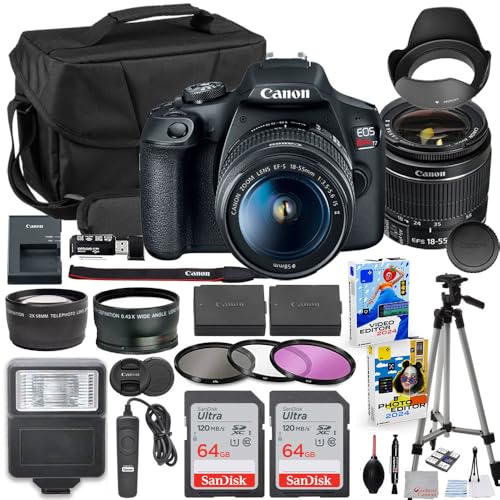 Canon EOS Rebel T7 DSLR Camera with 18-55mm Lens Bundle with Extr...