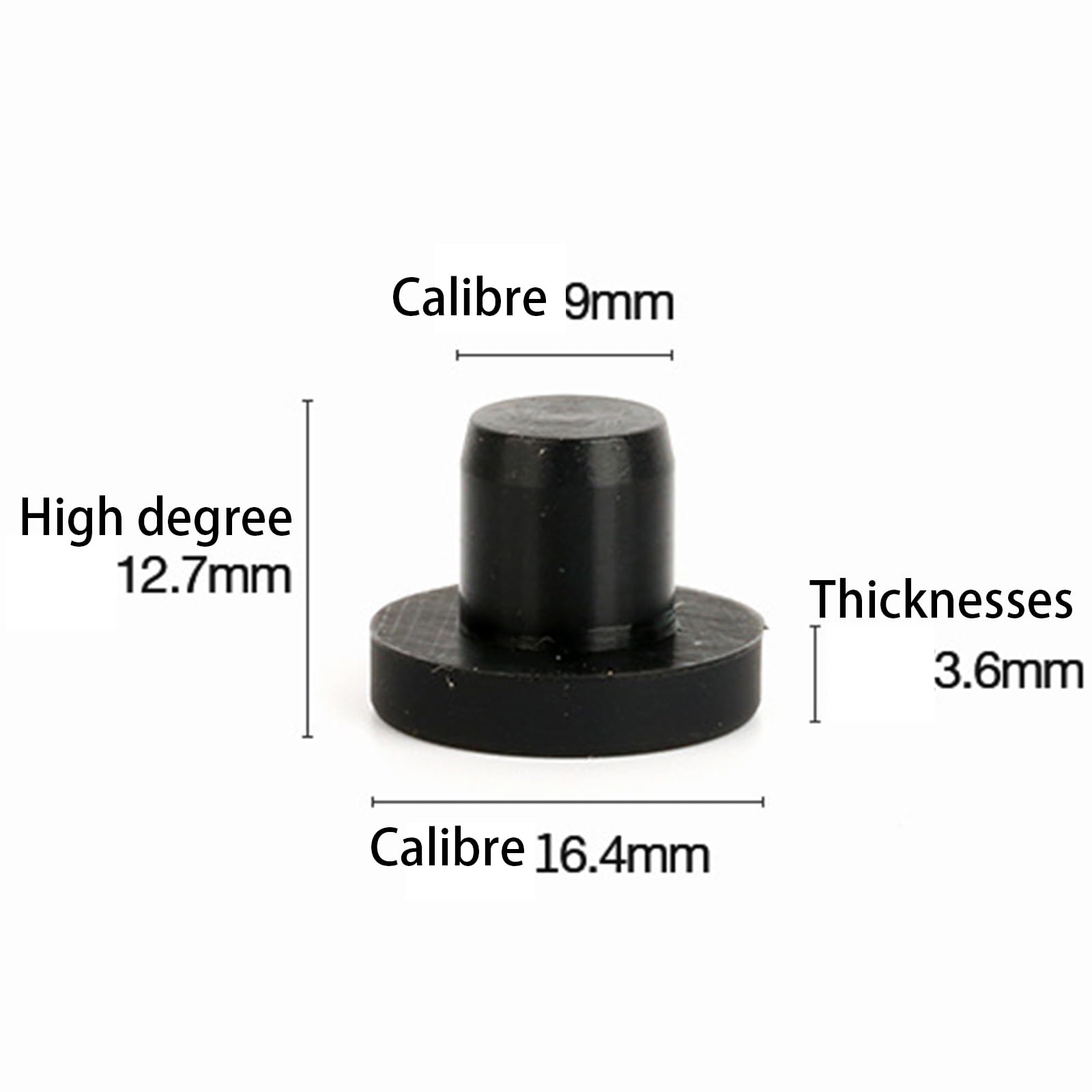 Leliafleury 20Pcs Silicone Solid Stoppers 9mm Silicone Plugs Black Hole Plugs for Bottle Furniture Cabinets Bookshelves - Image 2