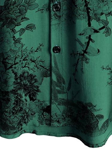 Image of JOTOOK Mens Hawaiian Shirt Short Sleeve Button Down Tropical Shirts Casual Floral Summer Beach Shirt