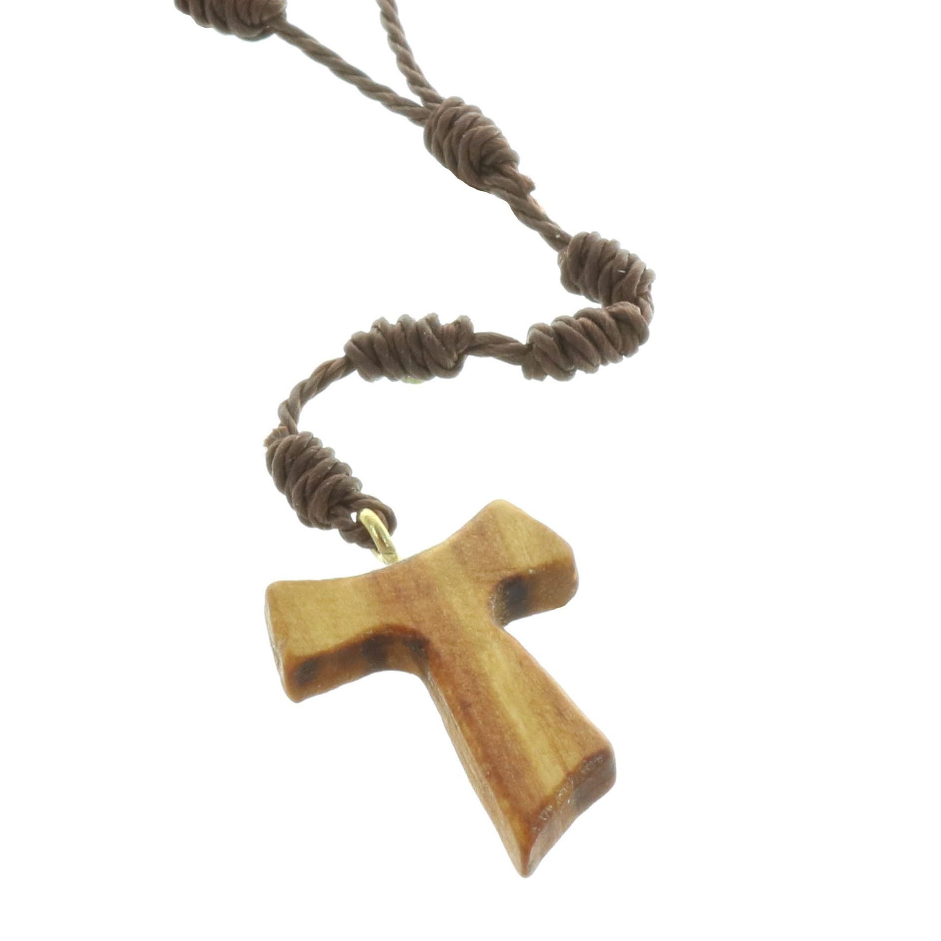 Set 36 Perline Rosario In Legno Con Croce - 84mm, Con Cordino Elastico, Per Creazione Gioielli - Foto 6