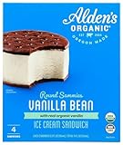 Aldens Organic Vanilla Bean Ice Cream Sandwich, 14 Fluid Ounce - 12 per case.