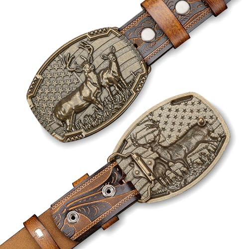 Western Cowboy Leather Belt for Men Women Cowgirl, Mens Buckle Belt for Jeans, Country Belt, Men's Gifts2