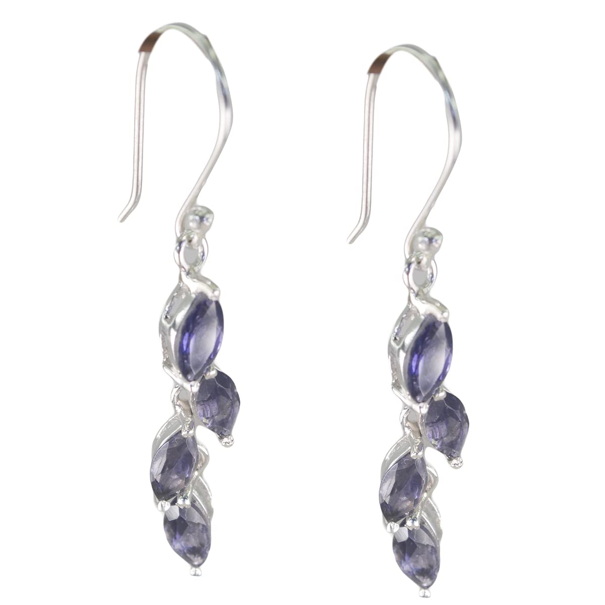 RIYO Regalo di Iolite Naturale Accattivante in Argento 925 Naturale