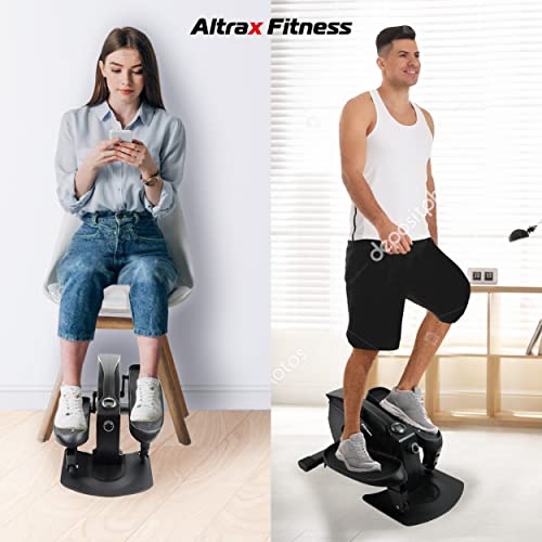 ALTRAX Under Desk Elliptical Strider Pro Pedal Exerciser with LCD Digital Monitor and Adjustable Magnetic Resistance- Compact Non-Slip Quiet Workout - Suitable for Gym, Office and Home - Image 3