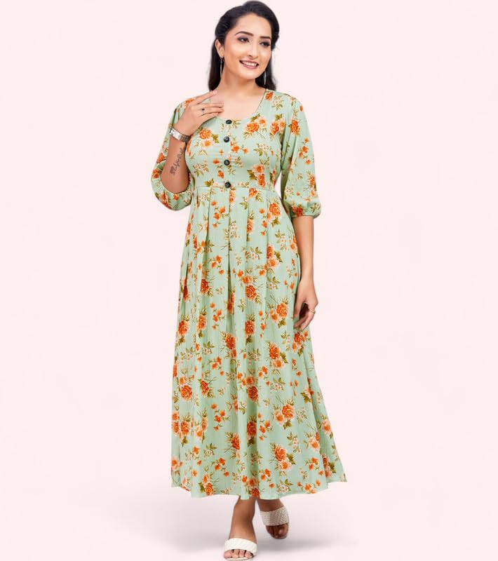 Image of Polyester Floral Regular Women Kurta