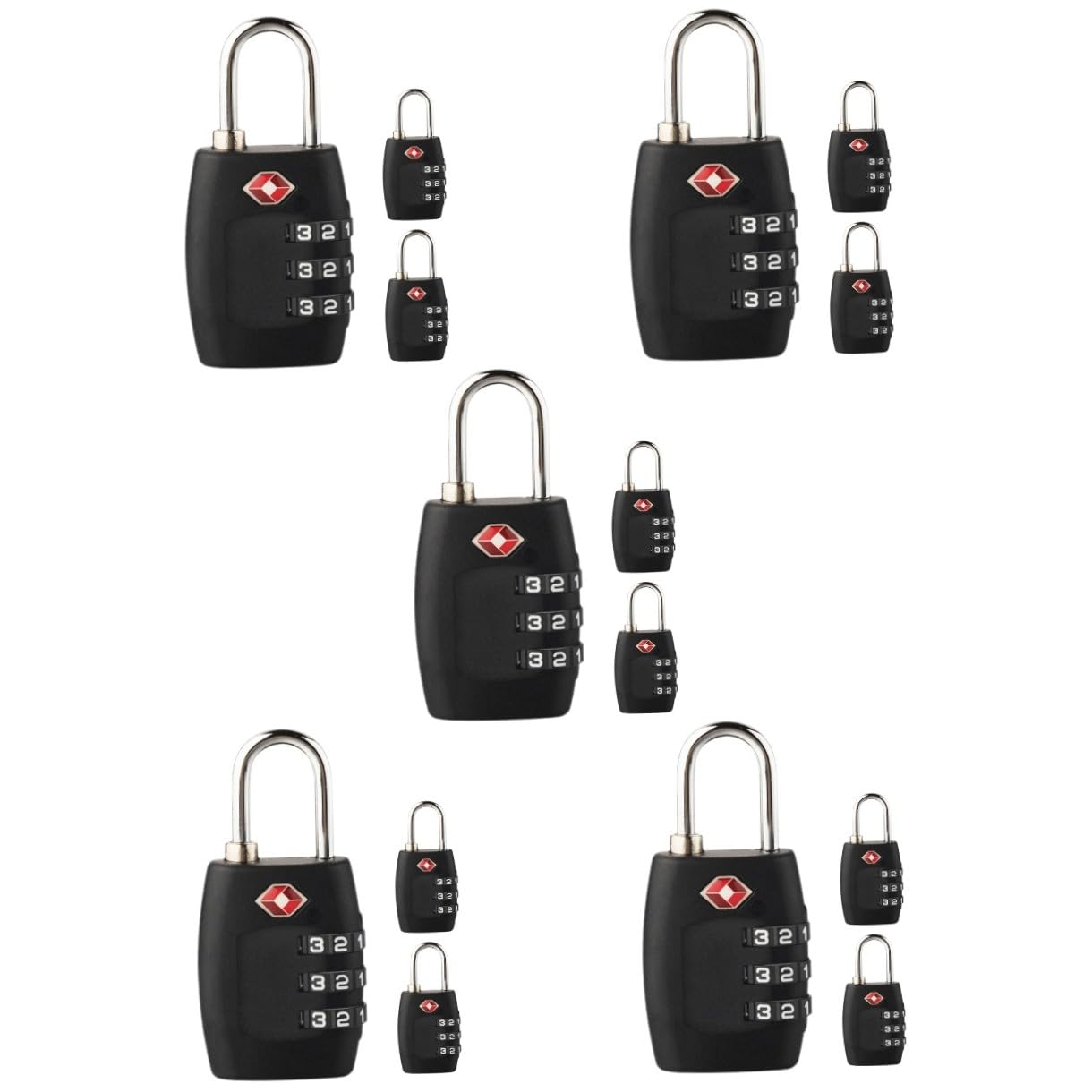 Angoily 15pezzi Lucchetti Combinazione Per Valigie Serrature Per Bagagli Zaini e Borse Facili Da Usare Chiave Design Elegante e Pratico Per Viaggi e Attività Quotidiane
