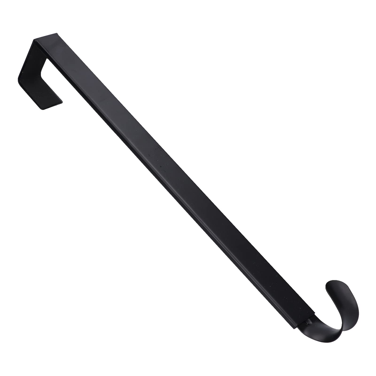 Fydun Retractable Door Wreath Hook NoDoor Wreath Hanger Christmas OrnamentBlack (Black)