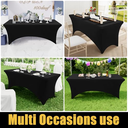 Smiry 2 Pack Spandex Table Cloth 6Ft, Elastic Fitted Stretch Tablecloths For Rectangle Tables thumb #7
