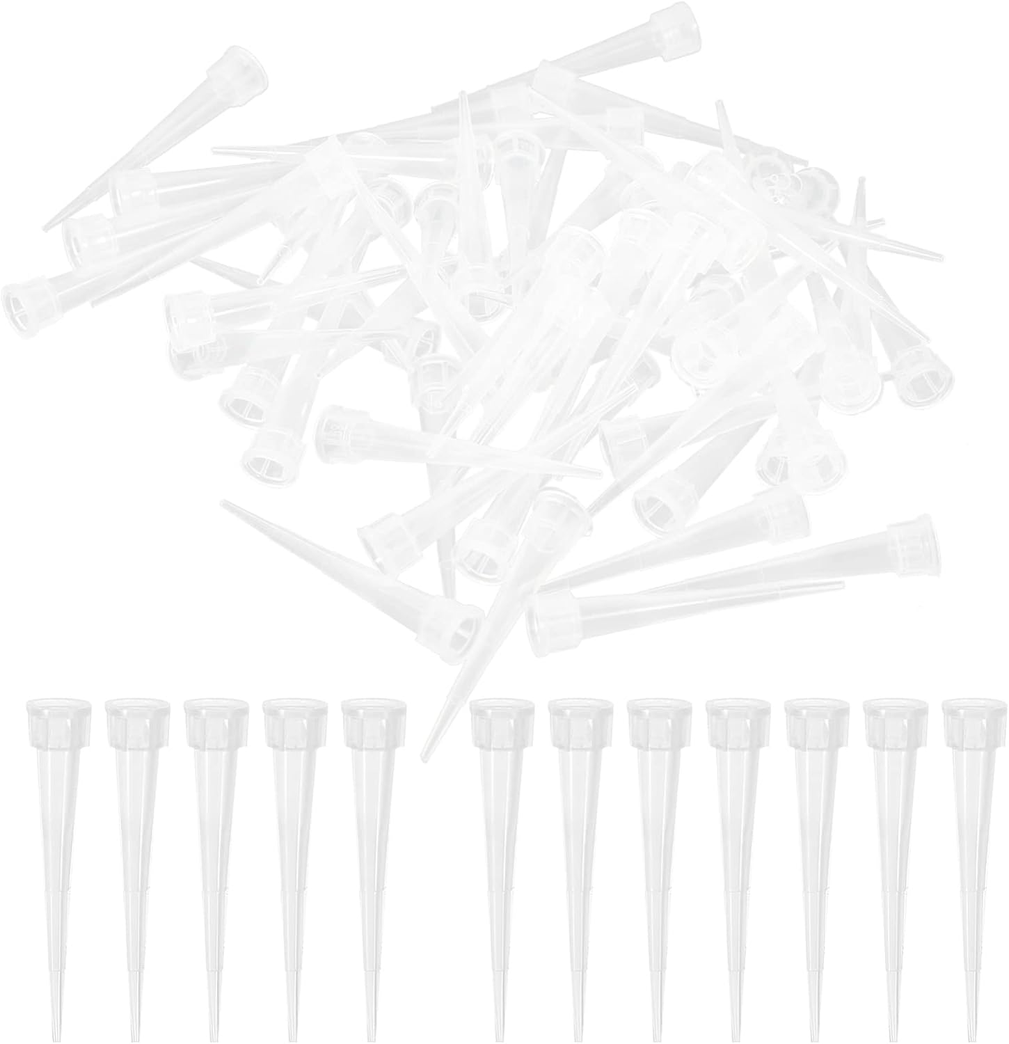 SEWACC 100pcs Mini Plastic Floral Water Tubes Stems Picks