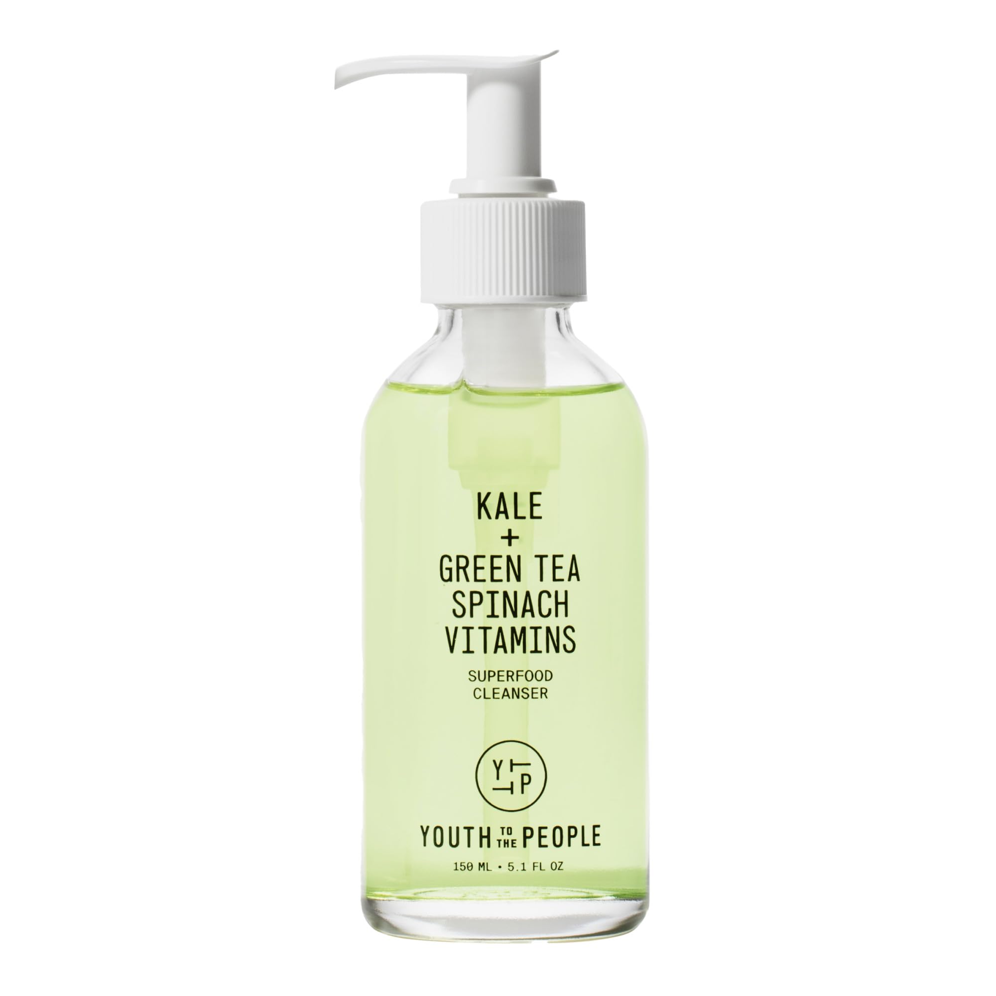 Youth To The People Superfood Cleanser, Nettoyant Visage, Enrichi en Chou Kale, Thé Vert & Épinards, pH Équilibré, Pour Tous les Types de Peau, Démaquillant Doux pour Peaux Sensibles, 150 ml