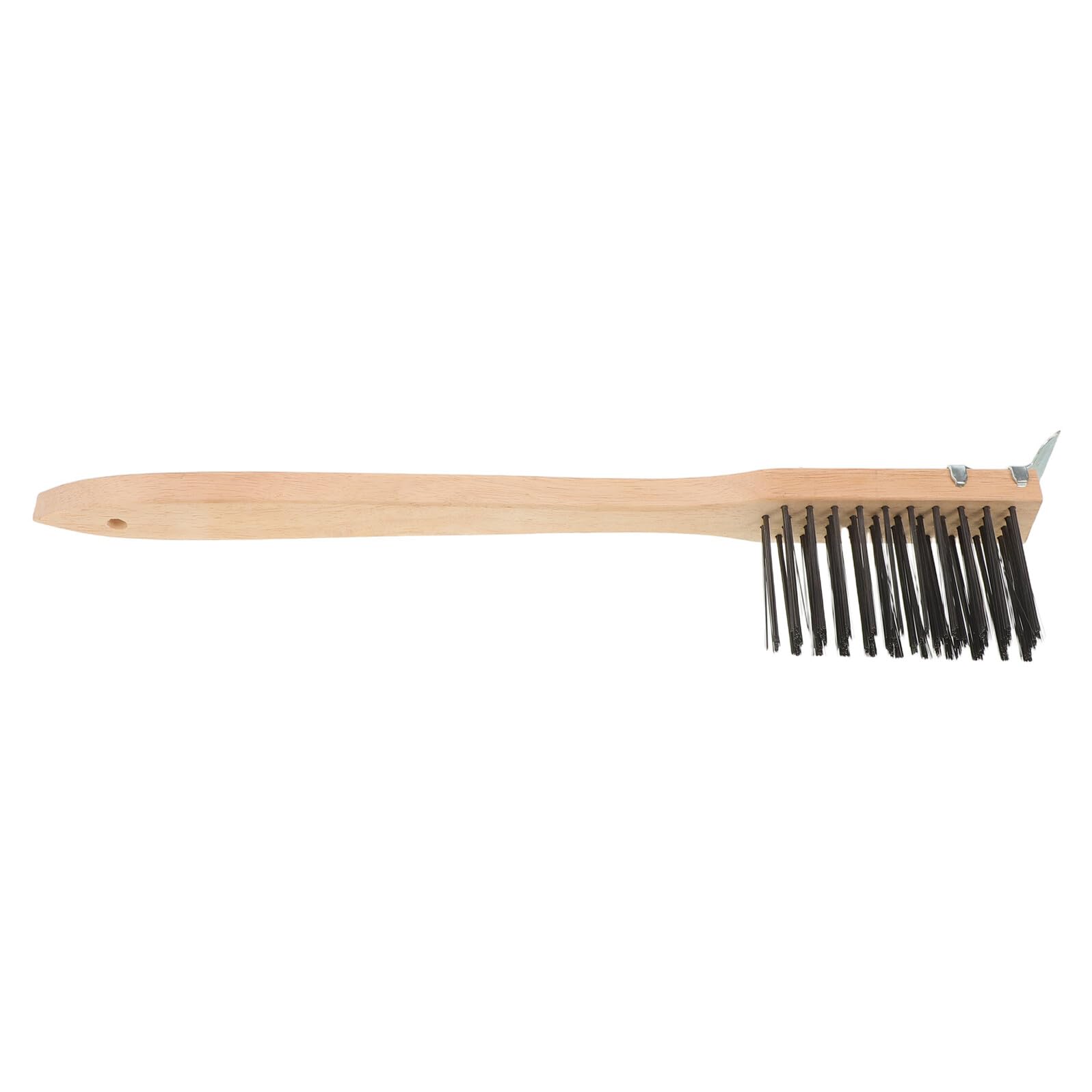 Cepillo para Limpiar Hornos y Parrillas de Pizza con Mango de Madera Ergonómico Cepillo de Alambre Desmontable para Horno y Barbacoa Beige Herramienta Resistente para Limpieza