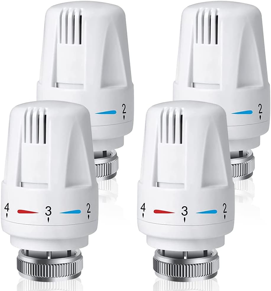 CJBIN Thermostatic Radiator Valve, 4 Pieces Radiator Thermostat Valve