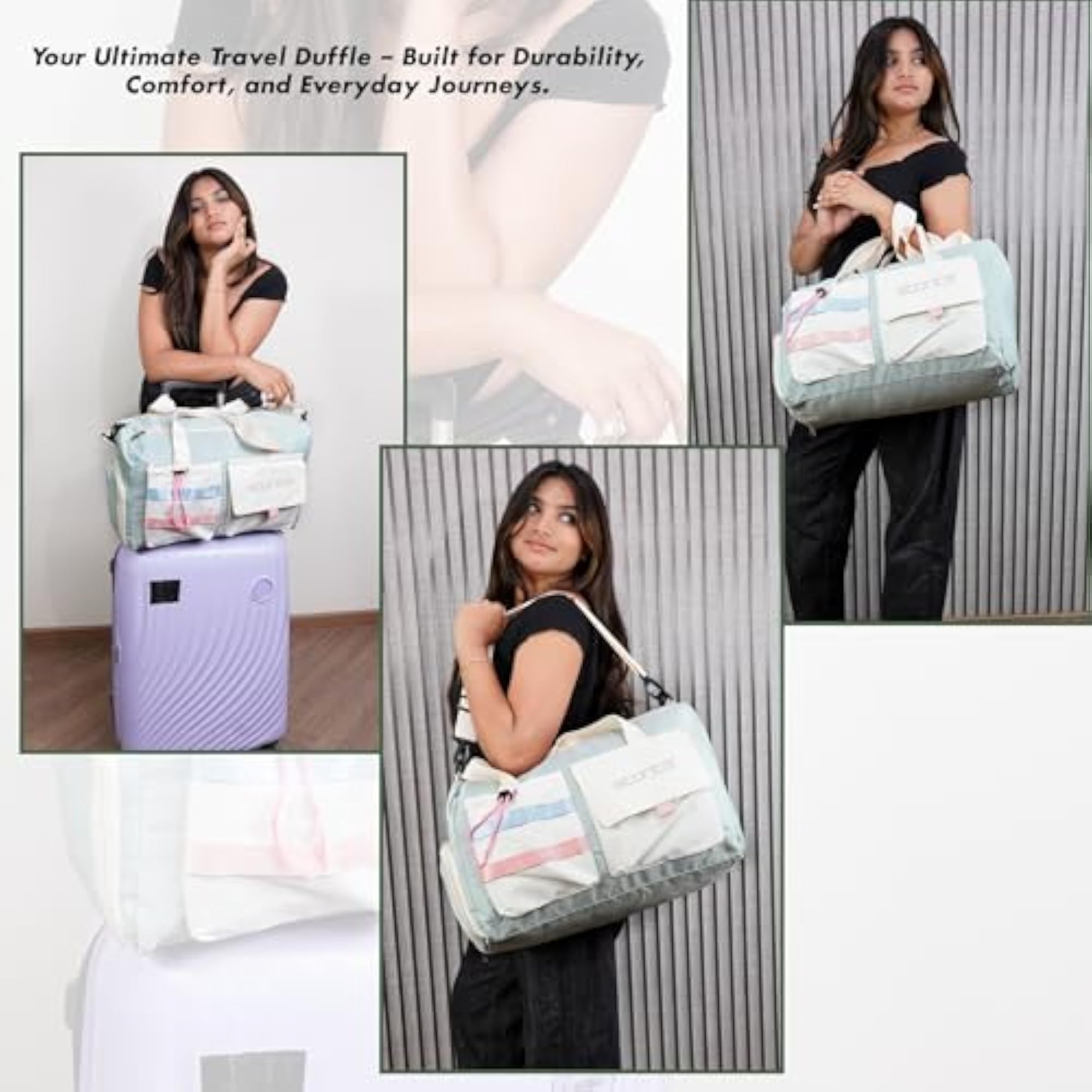 Travel Duffel Bag with Shoe Compartment