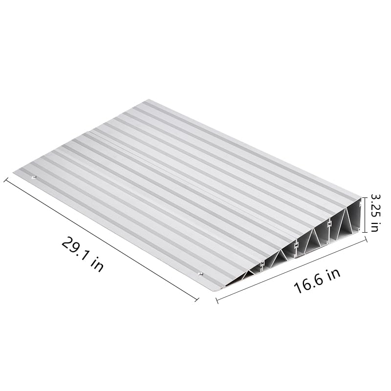 Anwenwen Threshold Ramp 3.25" Rise Modular Aluminum Entry Ramps Indoor and Outdoor Maximum Load of 1800lbs for Wheelchair Doorway Scooter and Power Chair