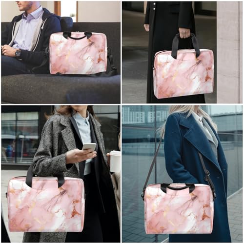 Bolso para laptop rosa dorado de 16 pulgadas, diseño delgado para negocios miniatura 2