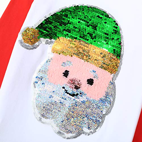 Image of Christmas Shirts for Girls and Boys Flip Sequin Santa Christmas Tree Kids T-Shirt Clothing