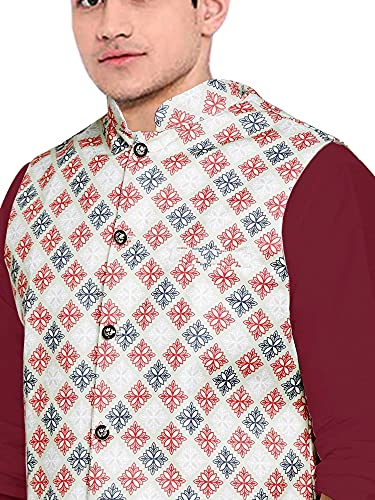 Image of OS MEN'S 3 PCS COMBO SET | KURTA + PYJAMA + NERHU JACKETS|COTTON KURTA PYAJAMS | SARTIN NERHU JACKET| SIZE M TO 2XL|