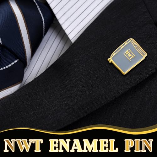 Image of Landical Christian Enamel Pin Gift Bulk, Holy Bible Scripture Square Lapel Pins for Suit Jacket Jesus Back to School Religious Party Supplies Women Men Badge Bagpacks