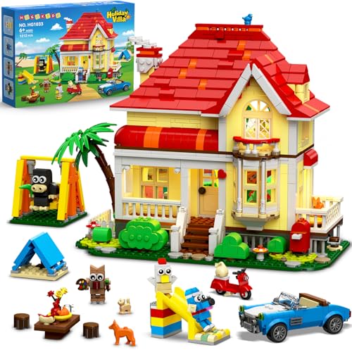 HOGOKIDS Friends Haus Bauspielzeug mit LED Licht - 1212 Teile City Villa...