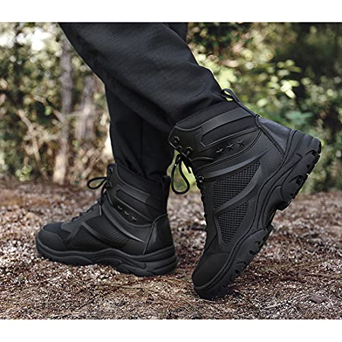 hongrenamz Mens Waterproof Shoes Lightweight Hiking Boots Walking Boots Travelling Mesh Rubber Outsole Running Shoes4
