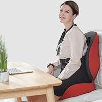 Vista 2 de Cojín para silla de oficina, almohadilla de asiento de espuma viscoelástica para alivio de espalda y ciática (color: azul y gris)