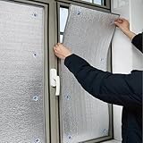 HDEYRSX Pellicola Isolante in Foglio di Alluminio,Pellicola per Finestre Riflettente,Pannello Oscuranti,Pellicola Protezione Solare Privacy per Vetro,Solarium,Con Ventosa (45cm x 90cm)